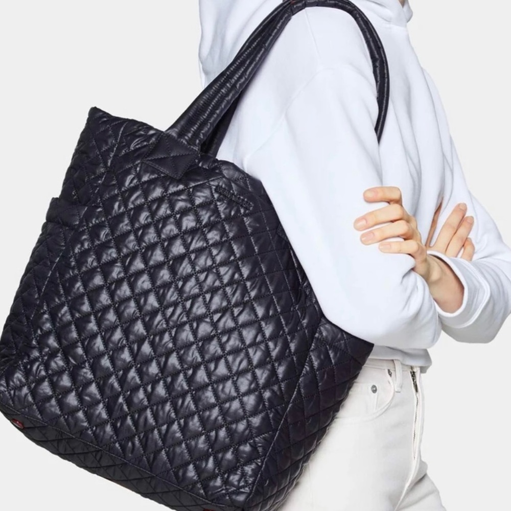 MZ Wallace Max Black Tote Bag with Strap